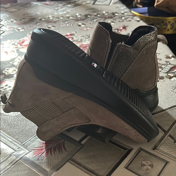 Brown Chunky Sole Ankle Boots - Picture 6 of 6